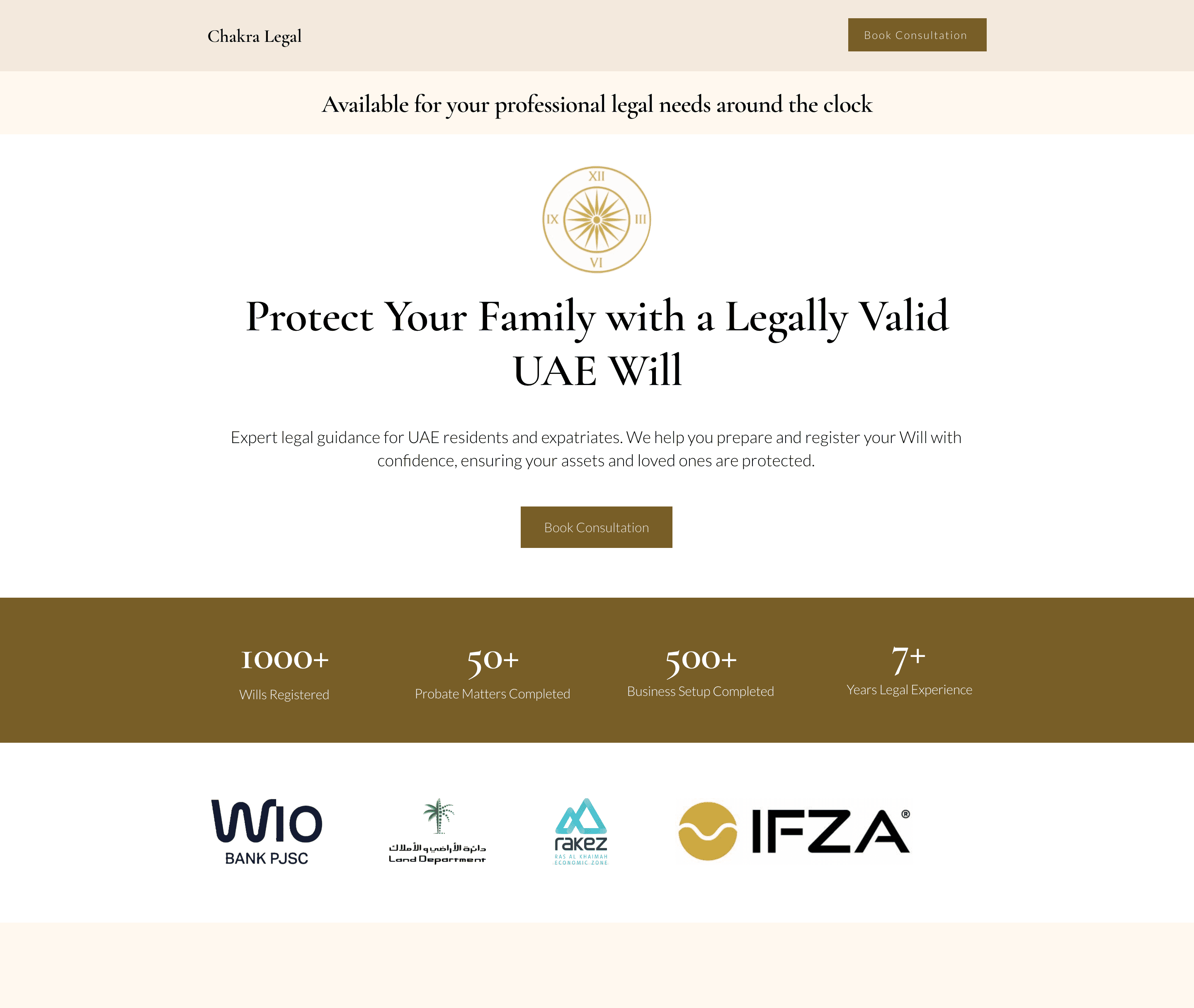 Chakra Legal Website Screenshot