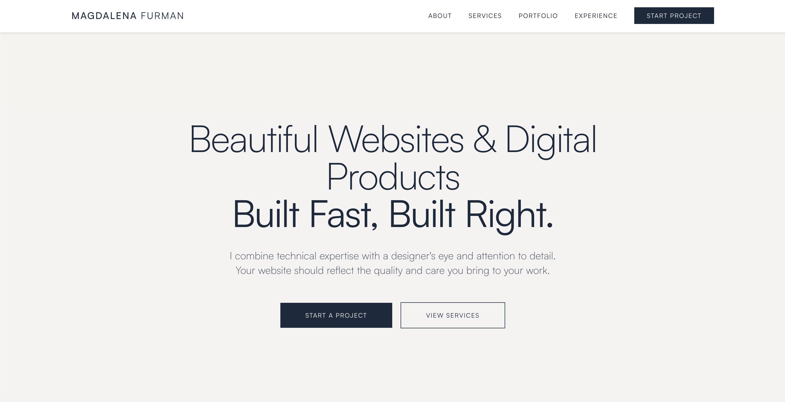 Magdalena Furman Website Screenshot